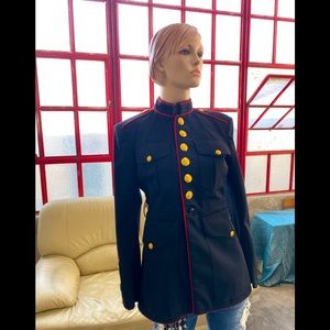 Unisex Vietnam Era wool military jacket w/ incredible gold buttons- flawless!!!